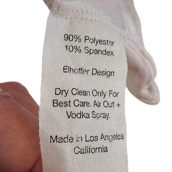 Elhoffer Design Essential Aquarius Knee Length Dress Jewel Box White Size L - Picture 9 of 9